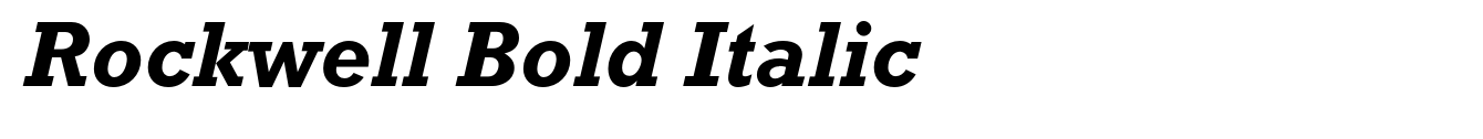 Rockwell Bold Italic image